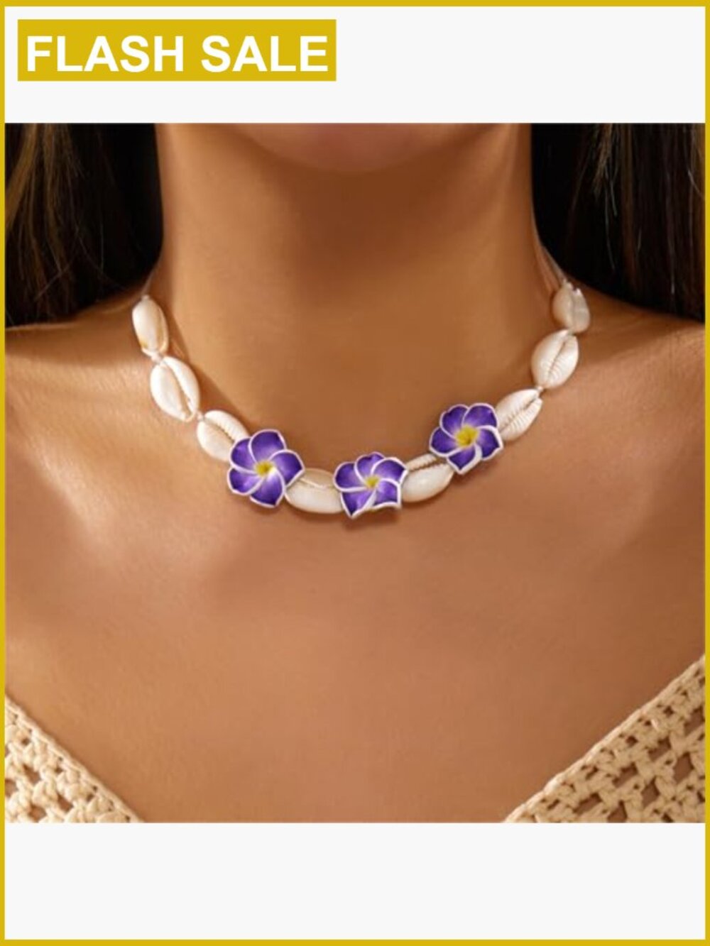 Hawaiian Shell Necklace Bracelet Set Handmade Boho Natural Seashell Tropical - Picture 3 of 6